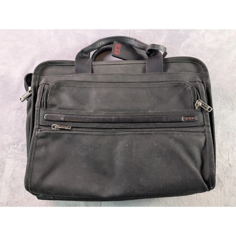 Tumi Alpha Essential Briefcase Laptop Cabin Bag Expandable For Clothes 26130D4